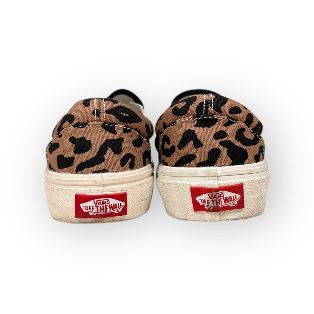 Vans Unisex Leopard Print Slip-On Sneakers Size 6 Women’s/4.5 Mens Brown/Black​ - Picture 7 of 8